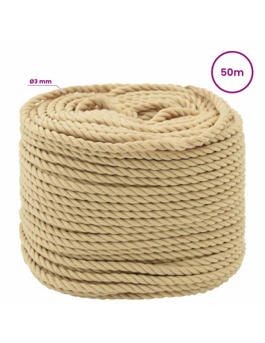 Corda multiuso 3 mm 50 m Naturale PP 67,5 kg Carico massimo