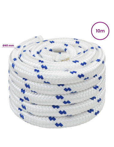 Corda multiuso 40 mm 10 m Bianco e Blu PP