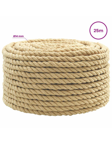 Corda multiuso 14 mm 25 m Naturale PP 1275 kg Carico massimo