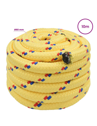 Corda multiuso 60 mm 10 m Giallo PP 21600 kg Carico massimo