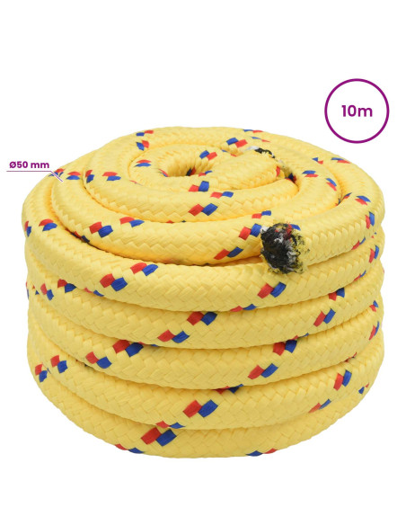 Corda multiuso 50 mm 10 m Giallo PP 15000 kg Carico massimo