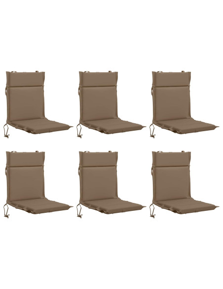 Cuscini per Sedia Alta in 6 Pezzi GEMERT 6 pcs 100% Poliestere