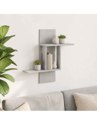 Scaffale da parete Grigio Cemento 59 x 17 x 63 cm