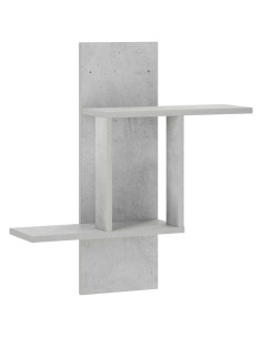Scaffale da parete Grigio Cemento 59 x 17 x 63 cm 2