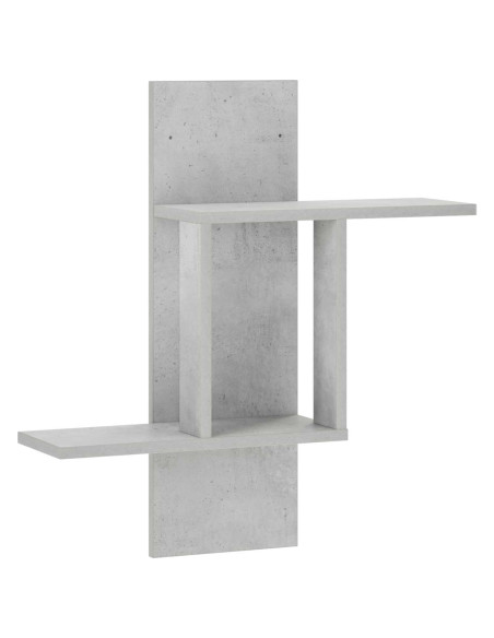 Scaffale da parete Grigio Cemento 59 x 17 x 63 cm