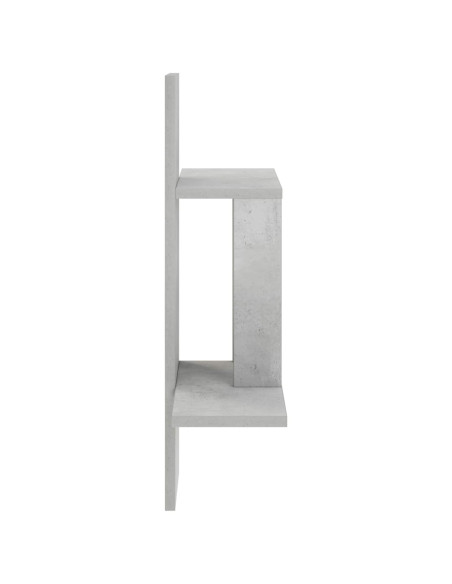 Scaffale da parete Grigio Cemento 59 x 17 x 63 cm