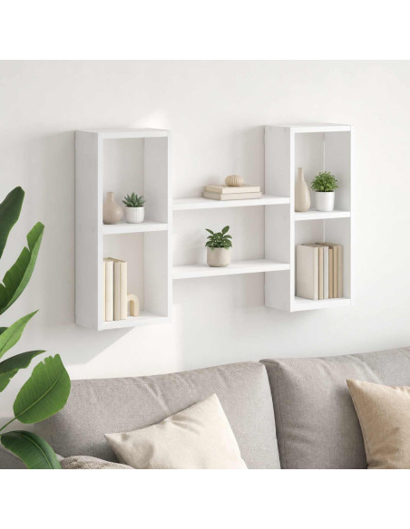 Scaffale da parete Bianco 102 x 17 x 59 cm Legno ingegnerizzato