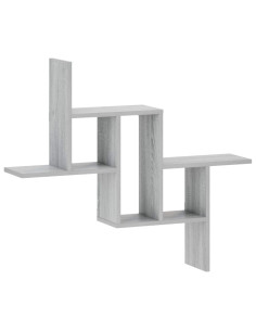 Scaffale da parete Sonoma grigio 87 x 17 x 75 cm 2