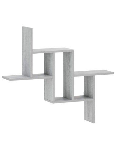 Scaffale da parete Sonoma grigio 87 x 17 x 75 cm