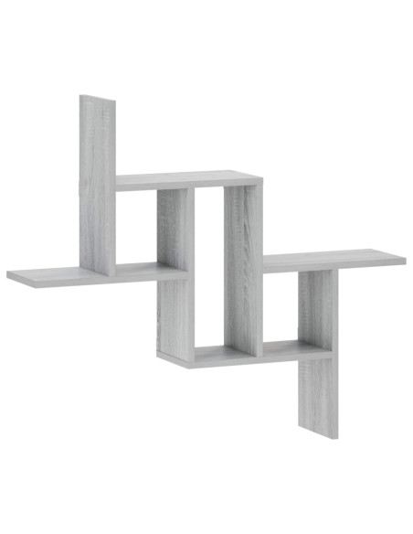 Scaffale da parete Sonoma grigio 87 x 17 x 75 cm