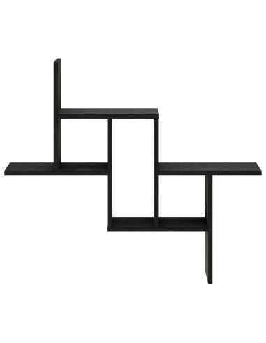 Scaffale da parete Rovere Nero 87 x 17 x 75 cm