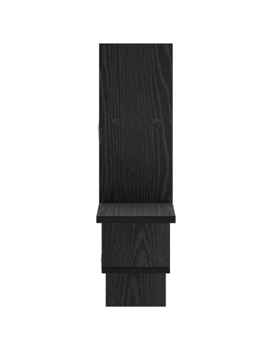 Scaffale da parete Rovere Nero 87 x 17 x 75 cm