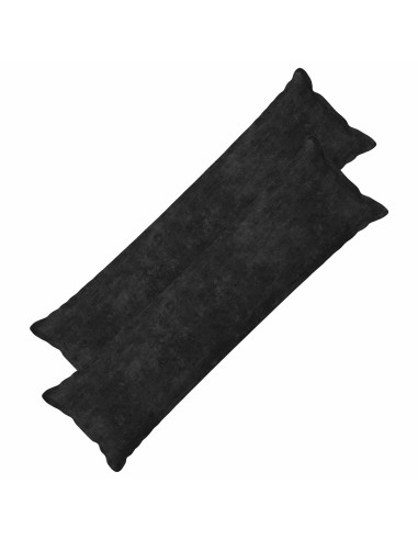 Federa 2 pz HOUTEN Antracite 40 x 145 cm Tessuto Chenille