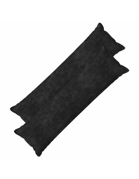Federa 2 pz HOUTEN Antracite 40 x 145 cm Tessuto Chenille