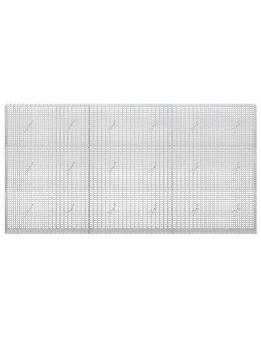 Gabione con filo da 3,5 mm e rete da 5x2,5 cm 300x20x150 cm