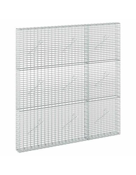 Gabione con filo da 3,5 mm e rete da 5x2,5 cm 150x10x150 cm