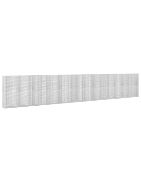Gabione con filo da 3,5 mm e rete da 5x2,5 cm 1150x50x200 cm