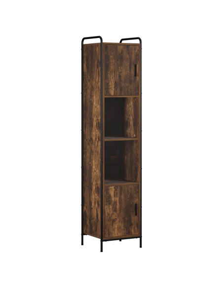 Set di Armadi da Bagno 4 pz Rovere Fumo 40 x 36 x 181 cm