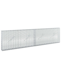 Gabione con filo da 3,5 mm e rete da 5x2,5 cm 200x10x50 cm 2