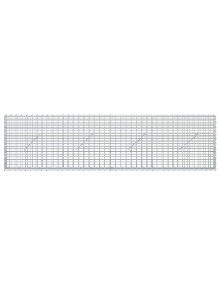Gabione con filo da 3,5 mm e rete da 5x2,5 cm 200x10x50 cm