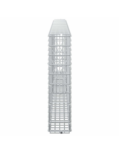 Gabione con filo da 3,5 mm e rete da 5x2,5 cm 200x10x50 cm