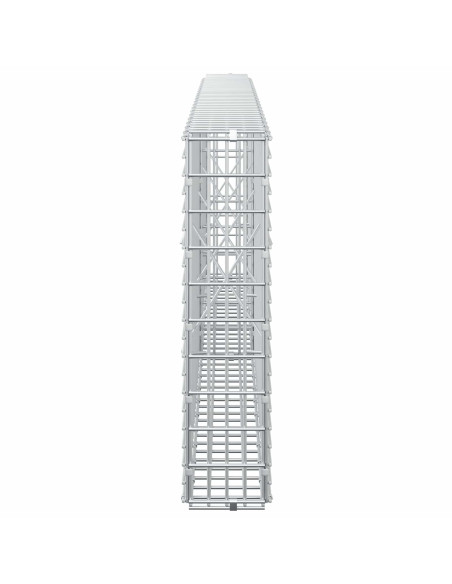 Gabione con filo da 3,5 mm e rete da 5x2,5 cm 200x10x50 cm
