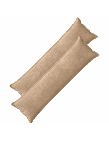Federa 2 pz HOUTEN Tortora 40 x 145 cm Tessuto Chenille