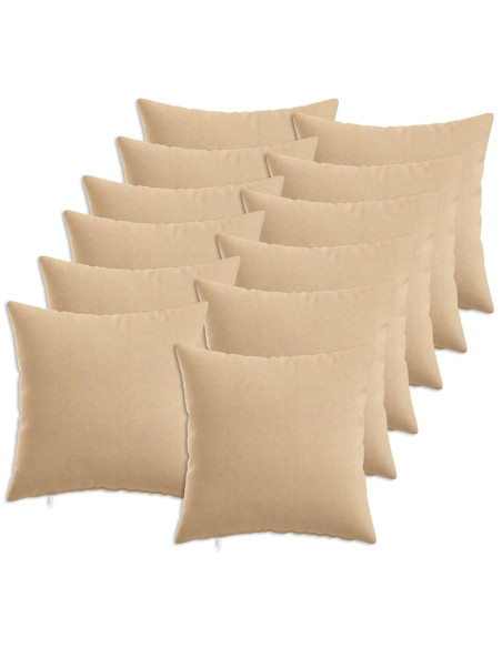 Cuscino con cuscino HEERLEN 12 pz Crema Tessuto