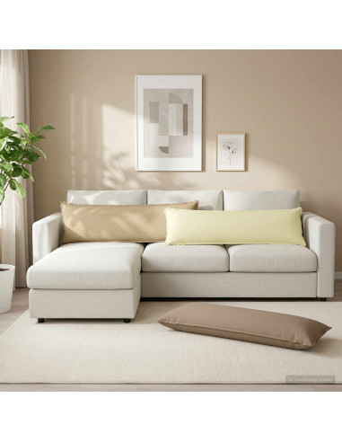 Cuscino con cuscino HOUTEN 2 pz Crema Poliestere