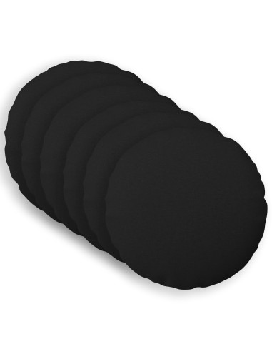 Cuscino con cuscino HEERLEN 6 pz Nero Tessuto