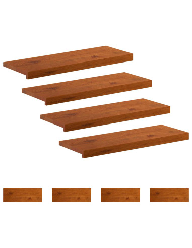Gradini per Scale 8 pz 70 x 25 x 2 cm Marrone
