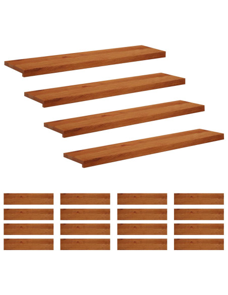 Gradini per Scale 20 pz 110 x 30 x 2 cm Marrone