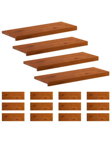 Gradini per Scale 16 pz 70 x 25 x 2 cm Marrone