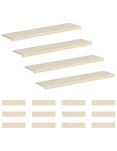 Gradini per Scale 16 pz 110 x 30 x 2 cm Bianco