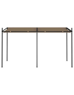 Gazebo con Tetto Retrattile 400x300x233 cm Grigio Talpa