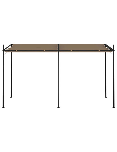 Gazebo con Tetto Retrattile 400x300x233 cm Grigio Talpa