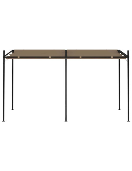 Gazebo con Tetto Retrattile 400x300x233 cm Grigio Talpa