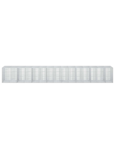 Gabione con filo da 3,5 mm e rete da 5x2,5 cm 750x100x100 cm
