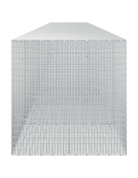 Gabione con filo da 3,5 mm e rete da 5x2,5 cm 750x100x100 cm