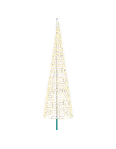 Luci per albero di Natale con picchetti e asta per bandiera
