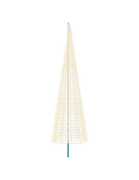 Luci per albero di Natale con picchetti e asta per bandiera