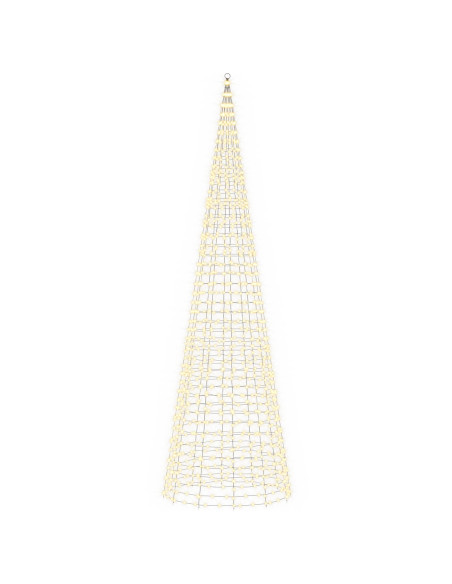 Luci per albero di Natale con picchetti e asta per bandiera