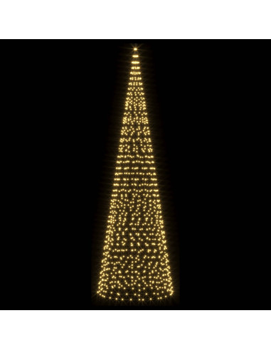 Luci per albero di Natale con picchetti e asta per bandiera
