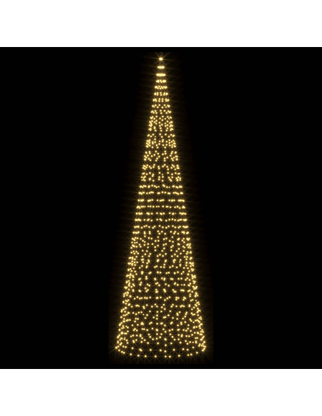 Luci per albero di Natale con picchetti e asta per bandiera