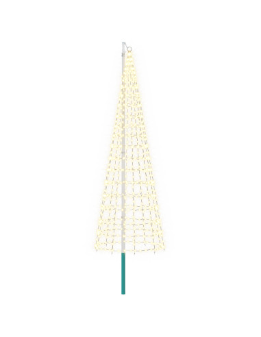 Luci per albero di Natale con picchetti e asta per bandiera