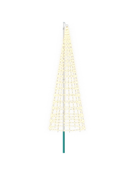Luci per albero di Natale con picchetti e asta per bandiera