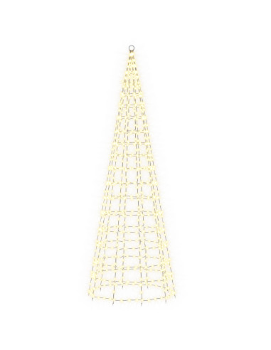 Luci per albero di Natale con picchetti e asta per bandiera