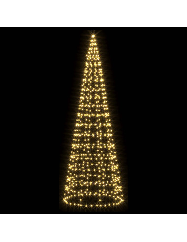Luci per albero di Natale con picchetti e asta per bandiera