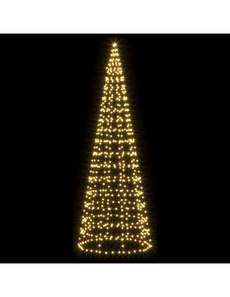 Luci per albero di Natale con picchetti e asta per bandiera