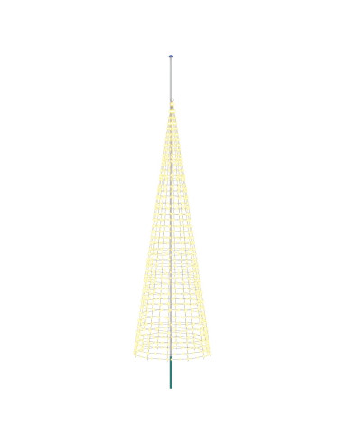 Luci per albero di Natale con picchetti e asta per bandiera